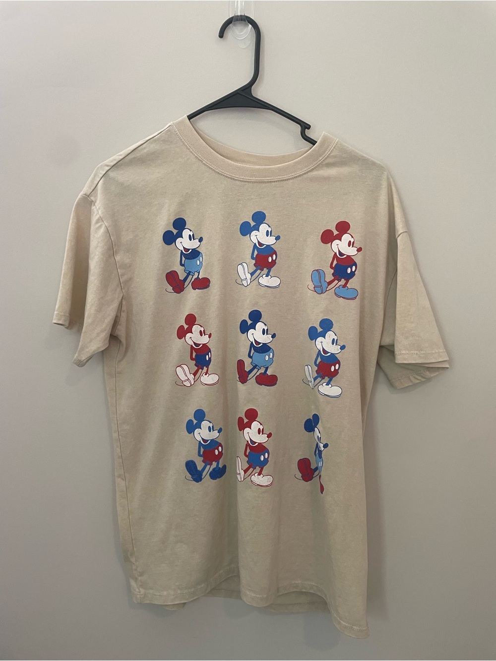 Beige Mickey Mouse Graphic Tee - women’s Medium